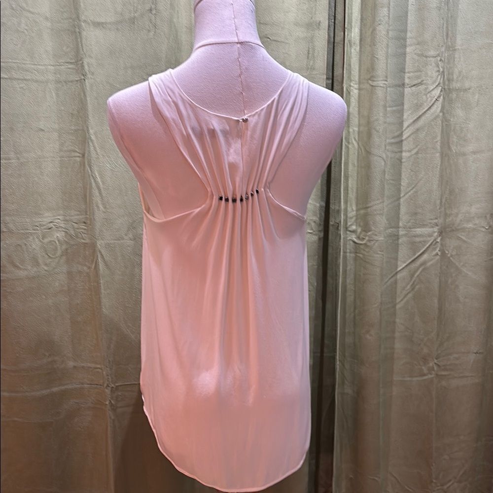 Halston Heritage white detailed back Sleeveless Tank Top, S